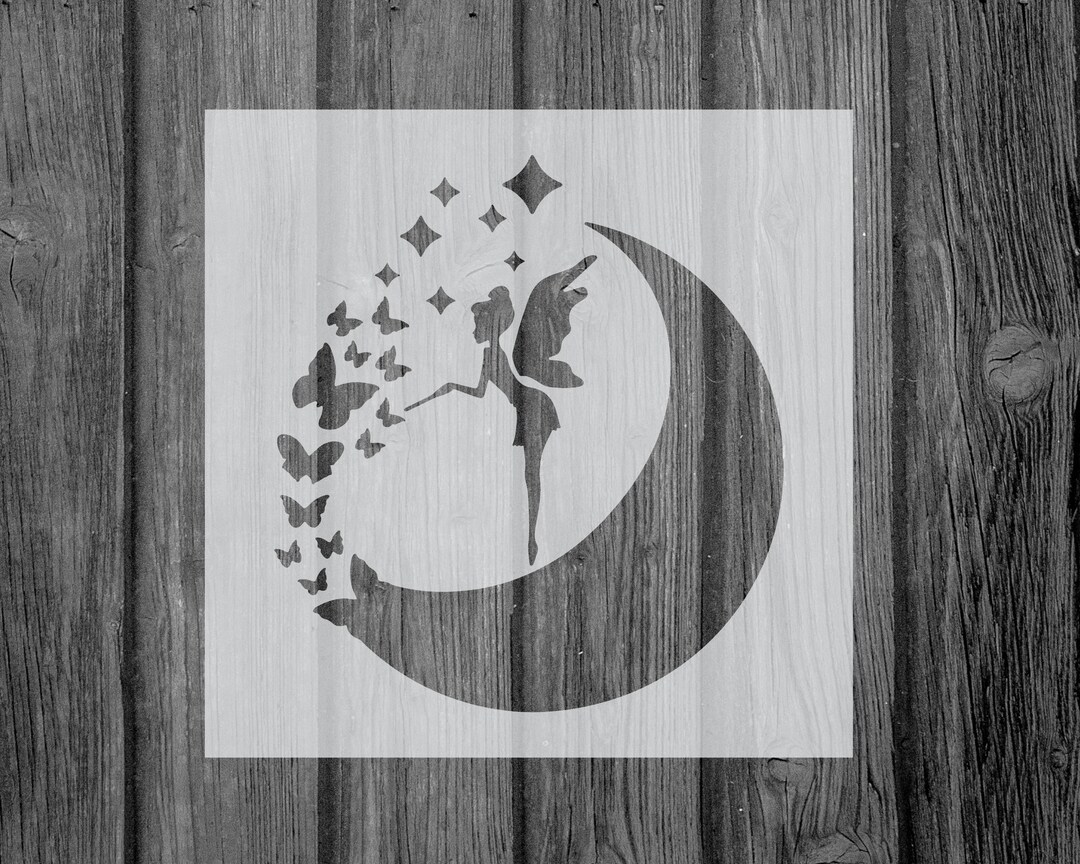 Fairy Moon Stencil-stencils-stencils for Painting-art - Etsy