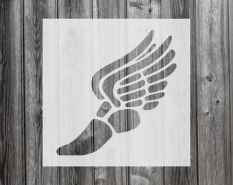 Shoe with Wings Stencil, Reusable Stencil For Painting, 560