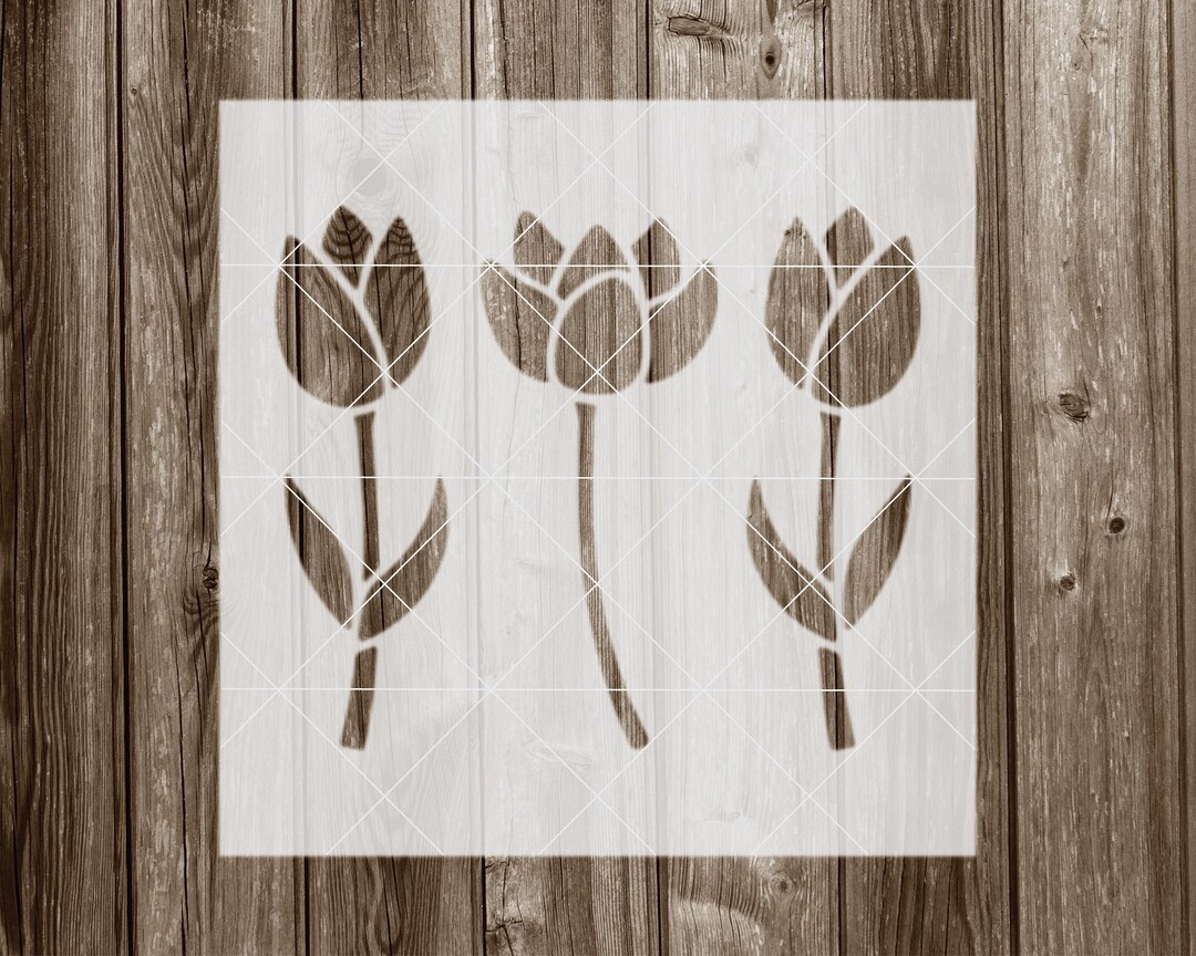 Tulips Stencil Reusable Stencil For Painting 2014 Etsy tulips-stencil-reusable-stencil-for-painting-2014-etsy