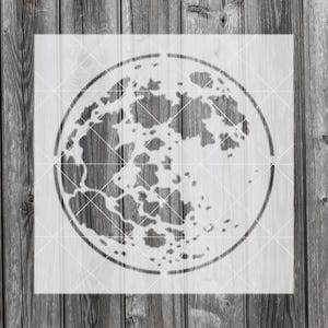 Moon Stencil | Reusable Mylar Template - Celestial Decor, Flexible Painting Project | 642