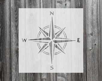 Compass Stencil: Reusable Mylar Craft and Painting Template 149