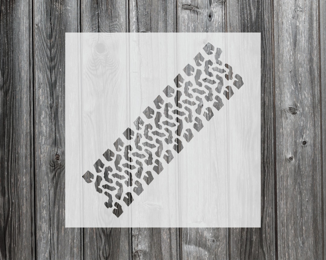 Tire Tracks Stencilstencils for Paintingmylarreusable Art Etsy
