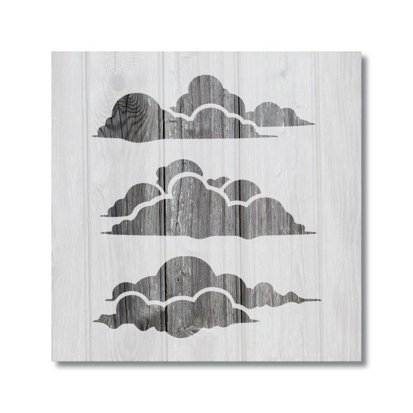 Clouds Stencil, Reusable Stencil For Painting, 348
