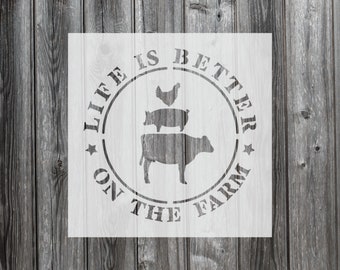 Farm Stencil, Reusable Stencil For Painting, 893