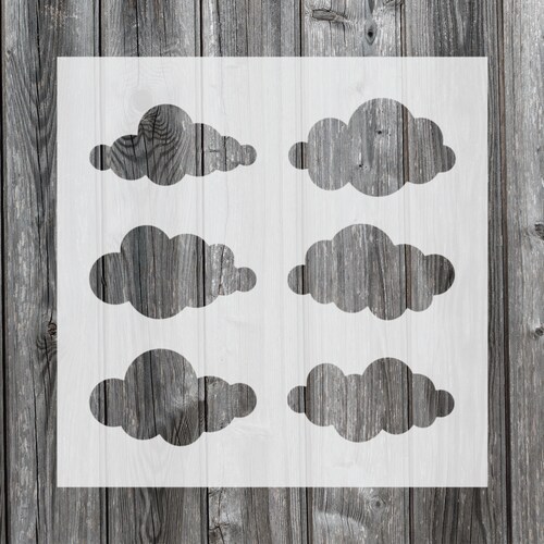 Clouds Stencil, Reusable Stencil For Painting And Crafts, 615