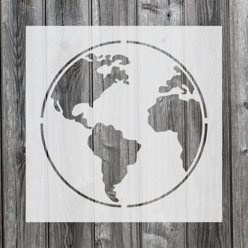 Earth Stencil, Reusable Stencil For Painting And Crafts, 050