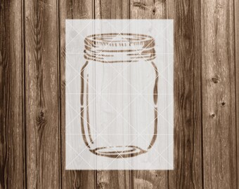 Mason Jar Stencil, Reusable Stencil For Painting, 2284
