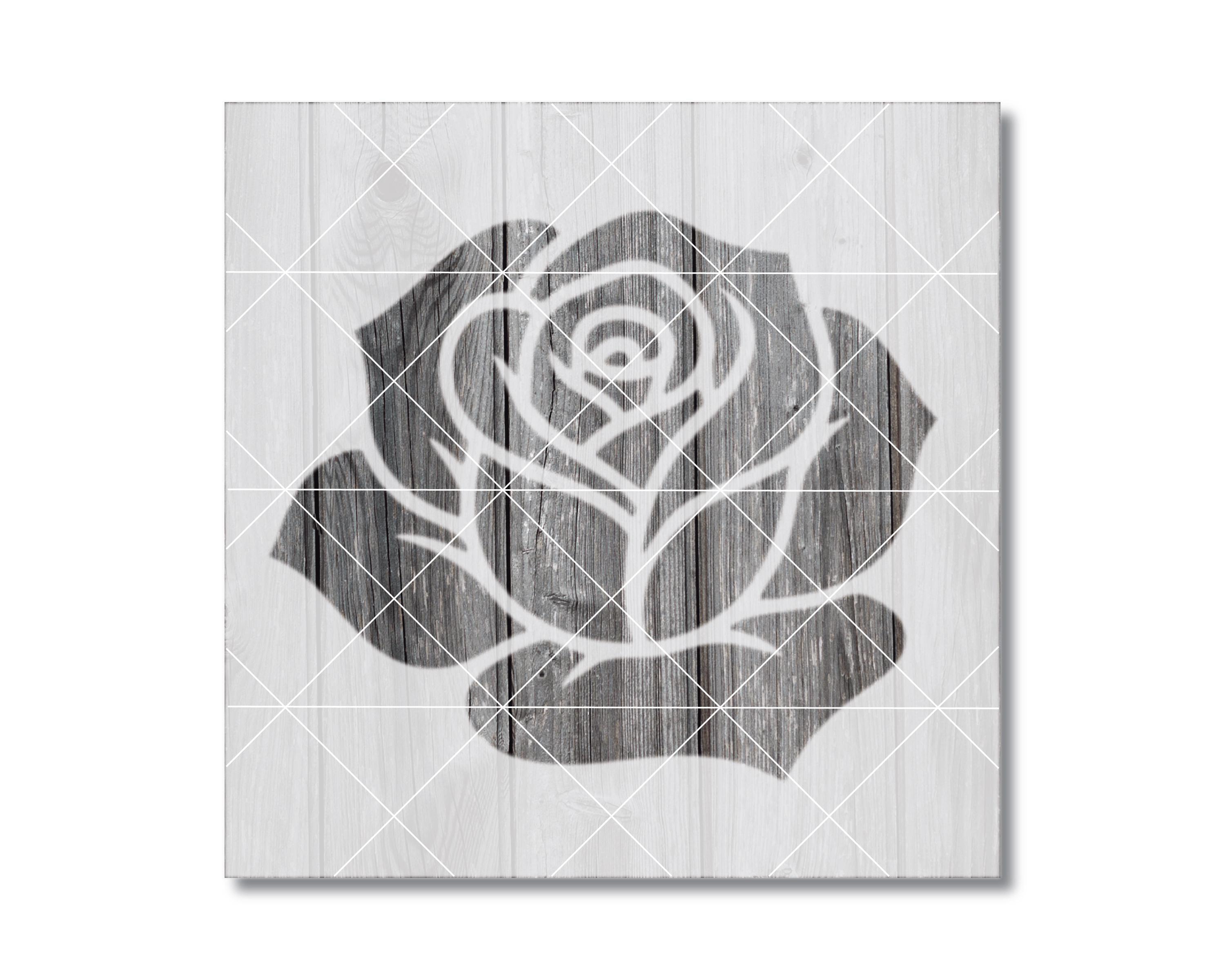 Rose Flower Stencil: Reusable Mylar for Painting and Crafts 2430 - Etsy