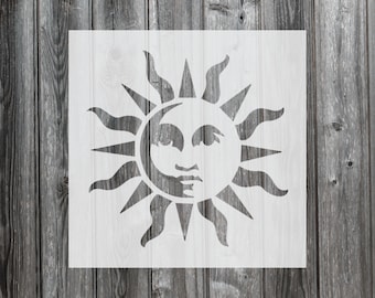 Celestial Sun Stencil, Reusable Stencil For Painting, 017