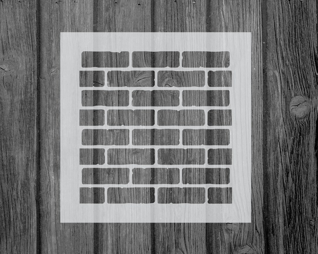 Bricks Stencilstencilsstencils for Paintingart Etsy