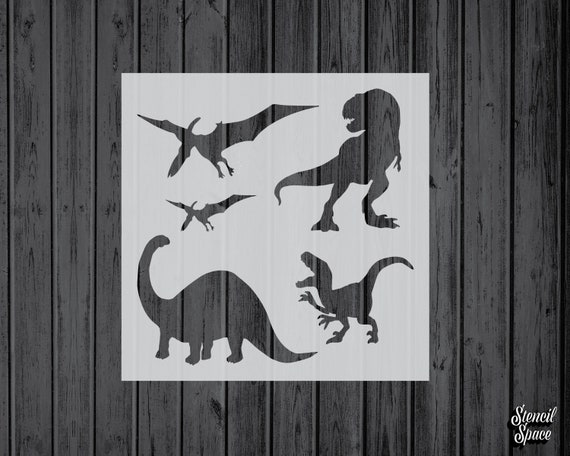 Dinosaurs Stencil  Mylar  Assorted Sizes  Craft  Stencil