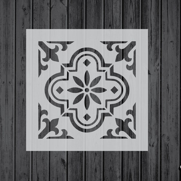 Spanish Tile Stencil Etsy