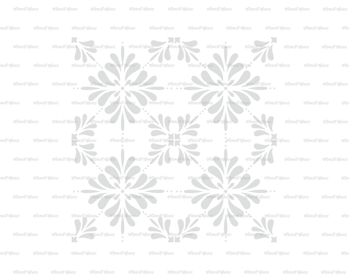 Spanish Tile Stencilstencil for Paintingtile Stencilwall Etsy