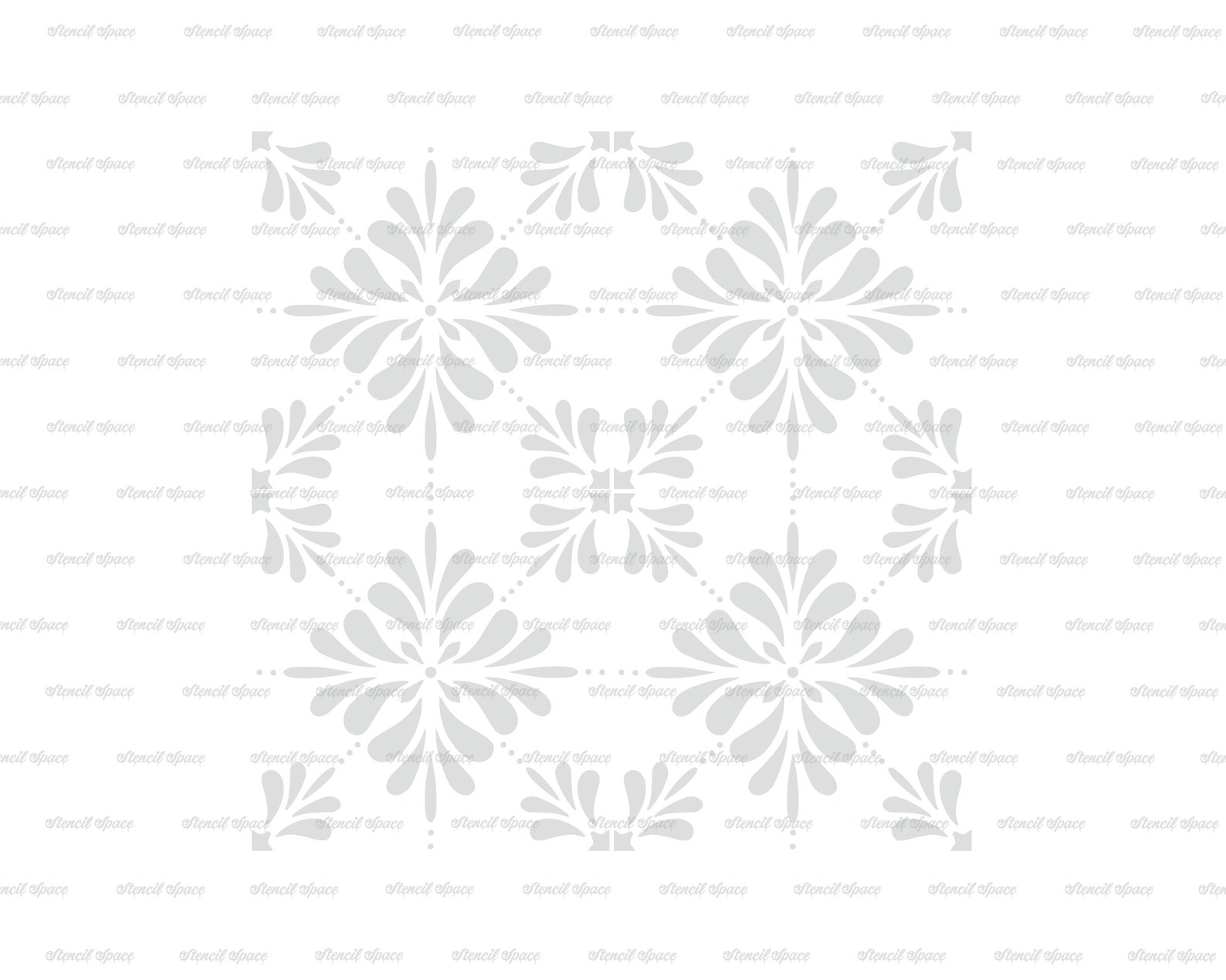 Spanish Tile Stencilstencil for Paintingtile Stencilwall Etsy