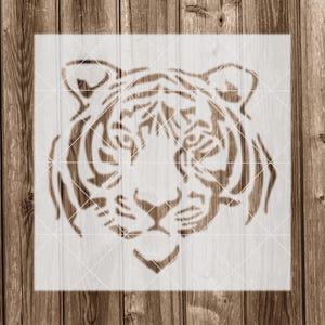 Tiger Stencil, Reusable Stencil For Painting, 2312