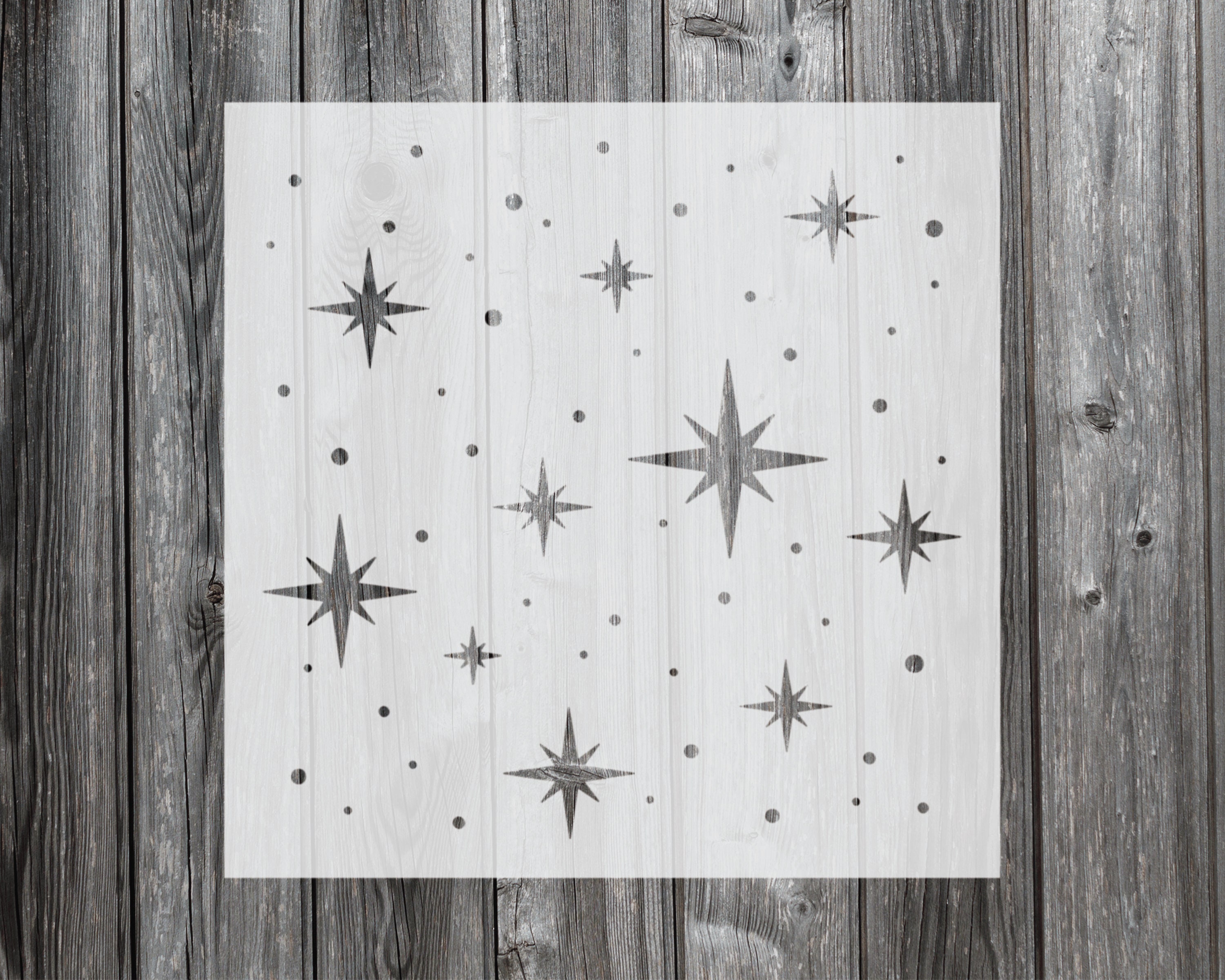 Stars Stencil, Reusable Mylar Craft Stencil For Painting, 019