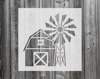 Barn Stencil, Reusable Stencil For Painting, 466