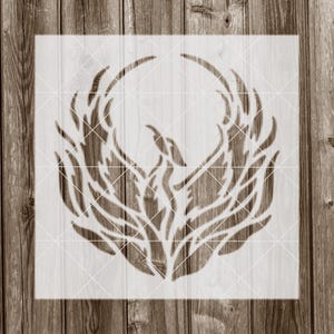 1PC Phoenix Stencils For Painting 11.8x11.8inch Reusable Firebird Drawing Stencil Template