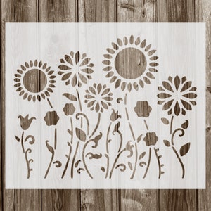 Wildflowers Stencil, Reusable Stencil For Painting, 968