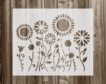 Wildflowers Stencil, Reusable Stencil For Painting, 968