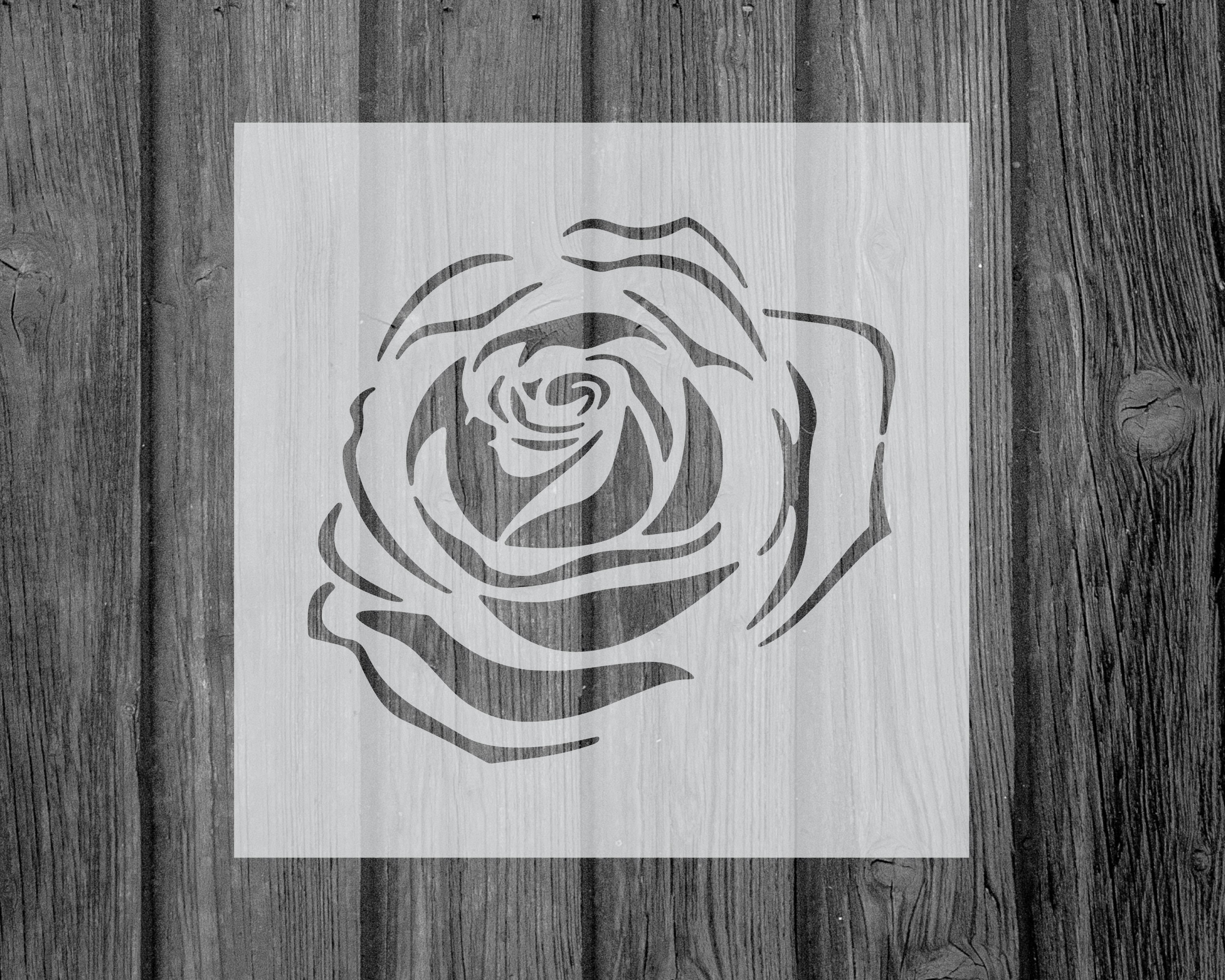 Rose Stencil, Reusable Mylar Craft Stencil for Painting, 758 