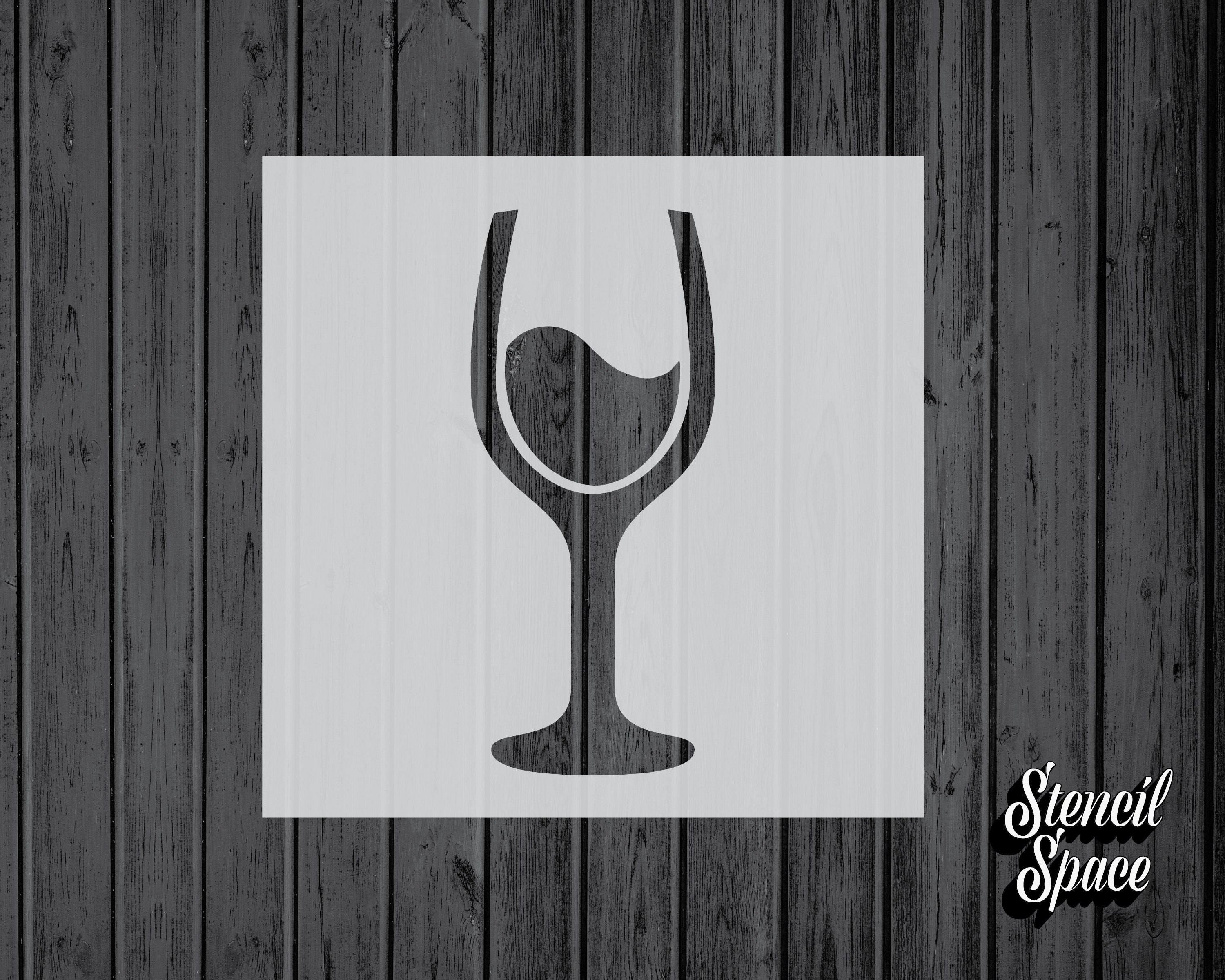 Wine Glass Stencil-Mylar-Assorted Sizes-Craft-Stencil for | Etsy