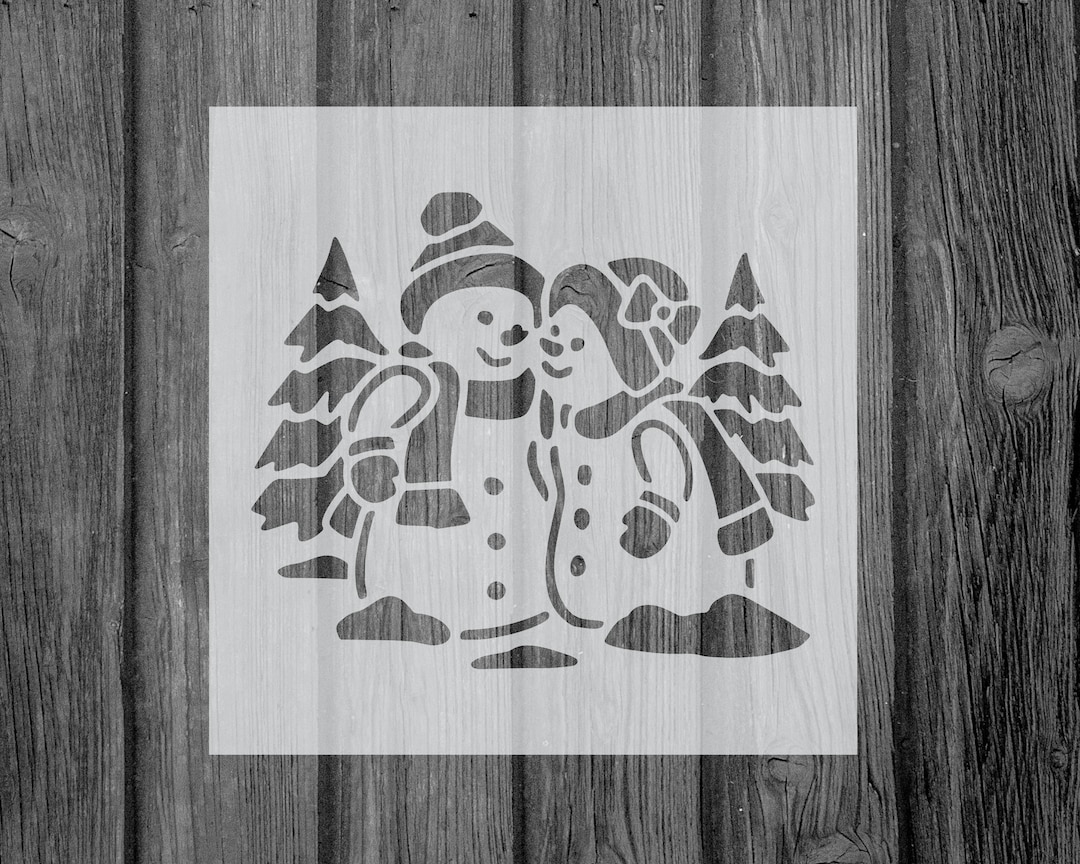 Snowman Stencil, Reusable Stencil for Painting, 730 Etsy