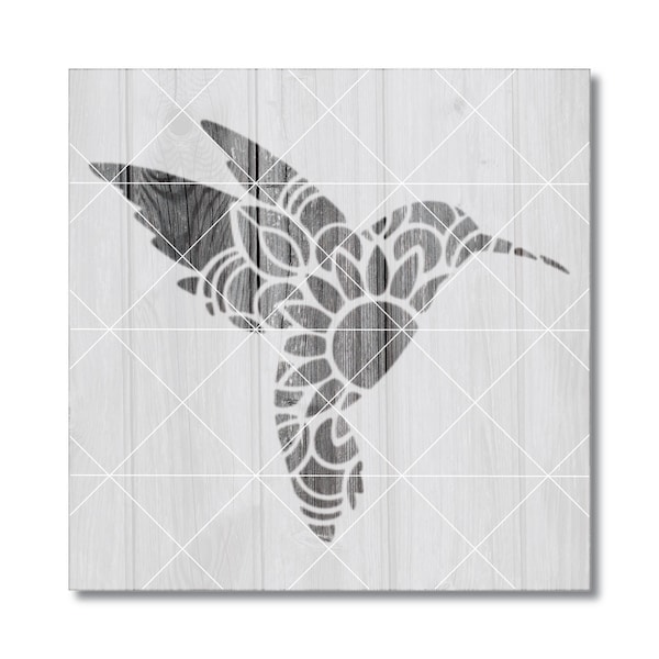 Hummingbird Stencil: Reusable Mylar Design - Easy to Clean 2429