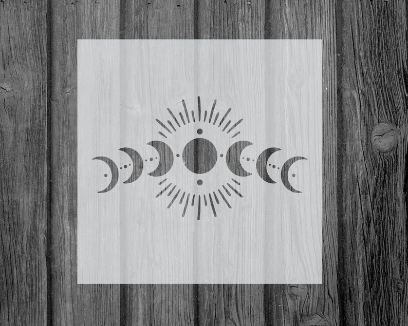 Moon Phase Stencilstencilsstencils for Paintingart Etsy