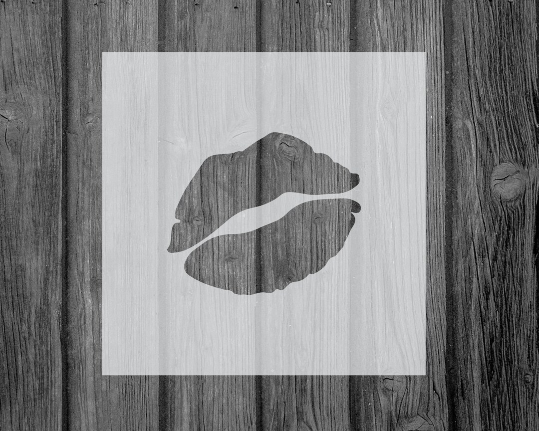 Kiss Stencilstencilsstencils for Paintingart Etsy