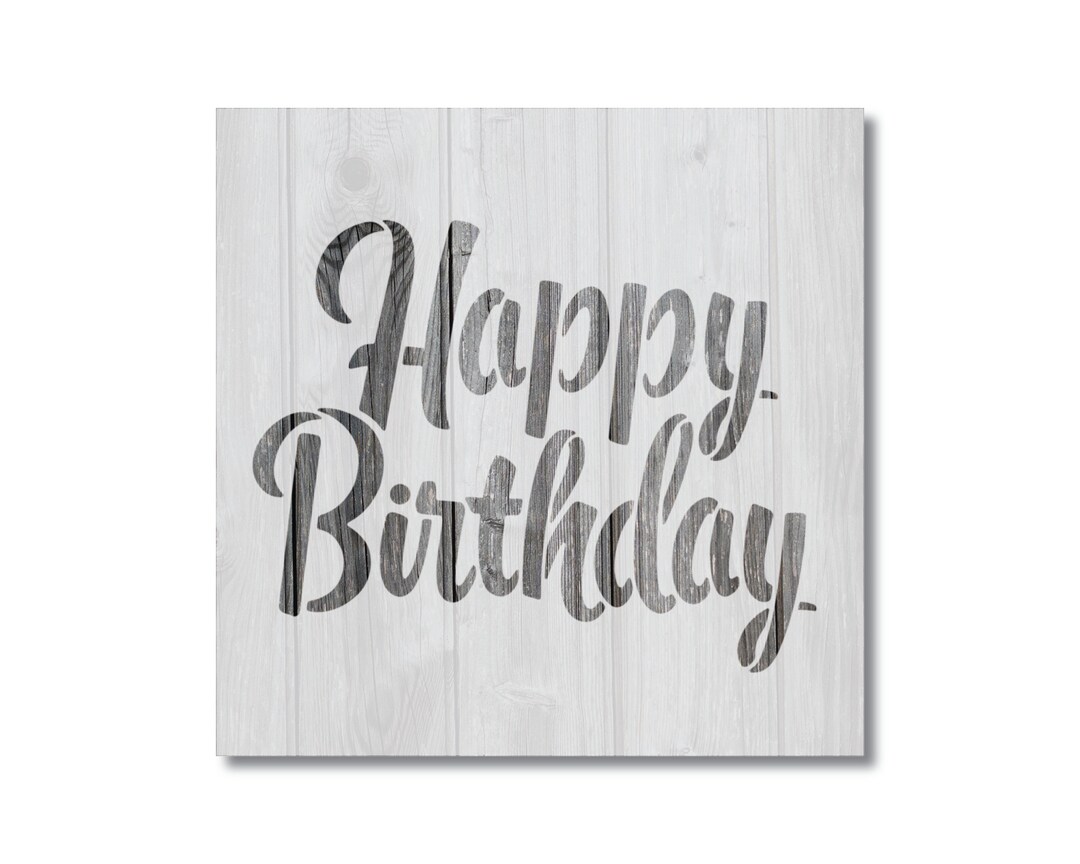 Happy Birthday Stencil, Reusable Mylar Craft Stencil for Painting, 880 ...