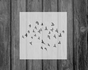 Birds Stencil, Reusable Mylar Craft Stencil For Painting, 520