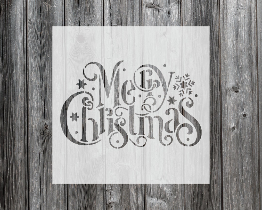 Merry Christmas Stencil, Reusable Stencil for Painting, 708 - Etsy