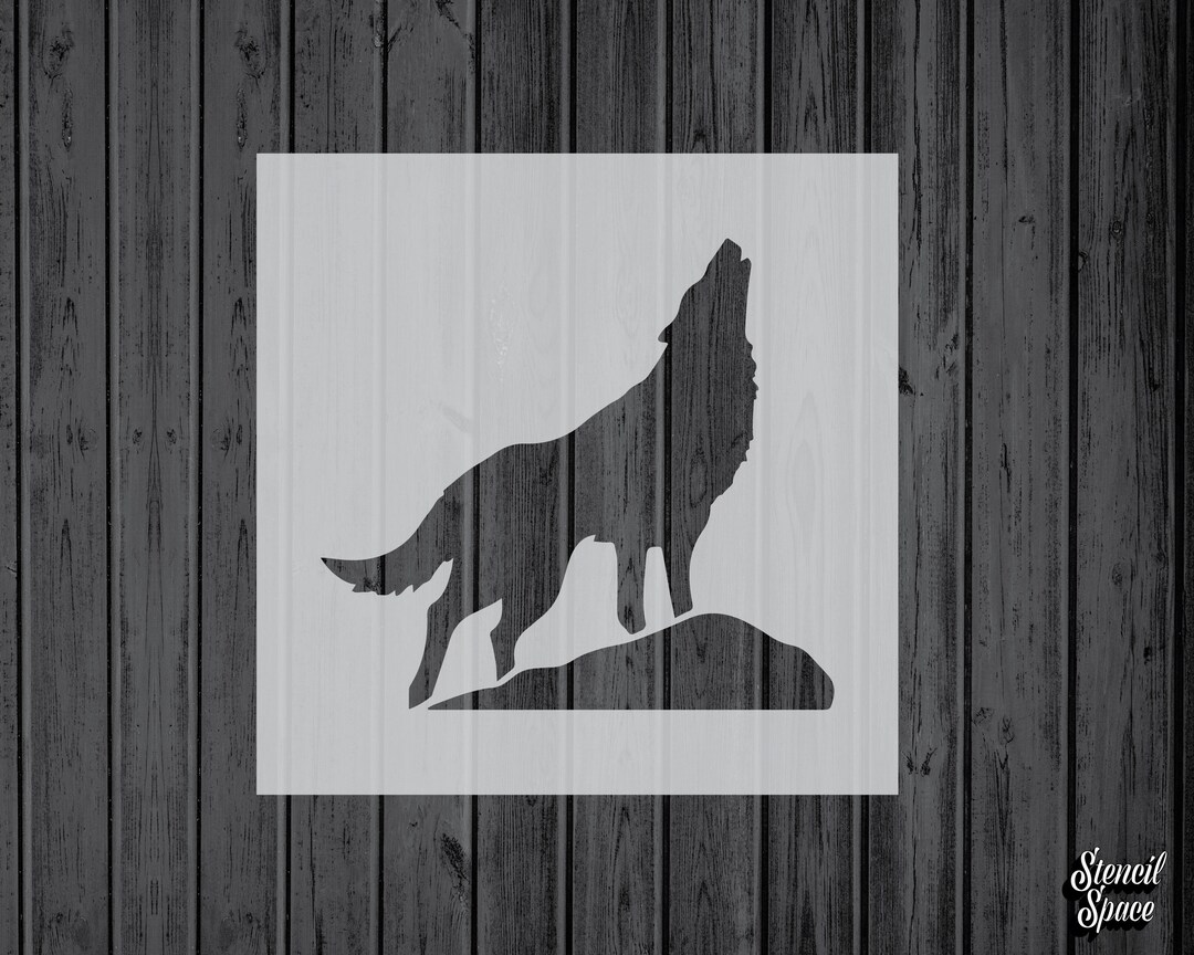 Wolf Stencil-mylar-assorted Sizes-craft-stencils for