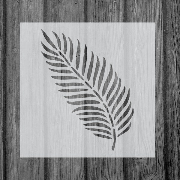 Palm Leaf Stencil Etsy