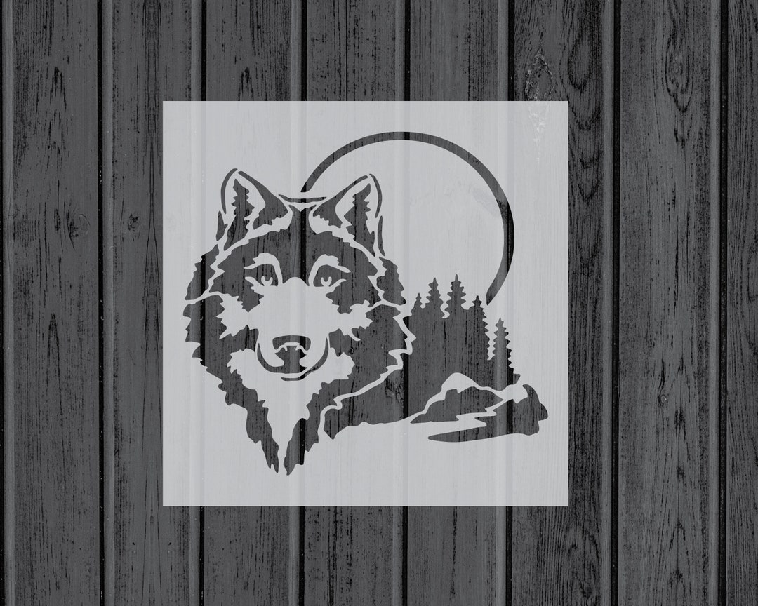 Wolf Forest Stencil-mylar-assorted Sizes-craft-stencils for
