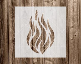 Fire Stencil, Reusable Stencil For Painting, 2172