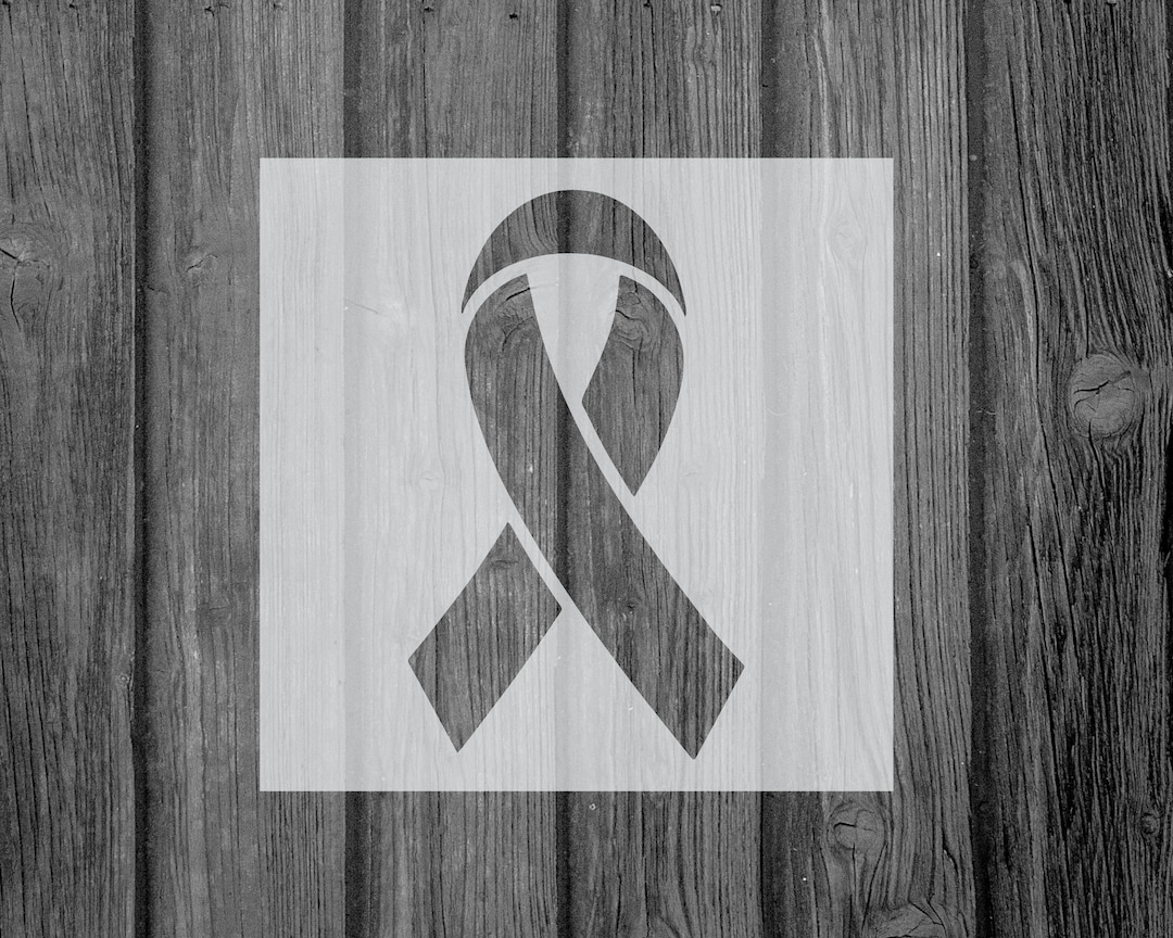 Awareness Ribbon Stencilmylar Stencilstencilscraftstencil Etsy