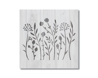 Wildflowers Stencil, Reusable Stencil For Painting, 378