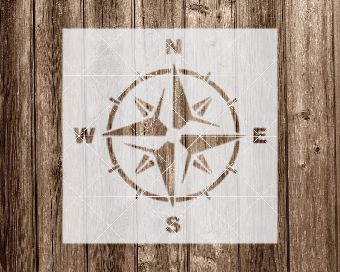 Compass Stencil, Reusable Stencil for Painting, 2288 - Etsy