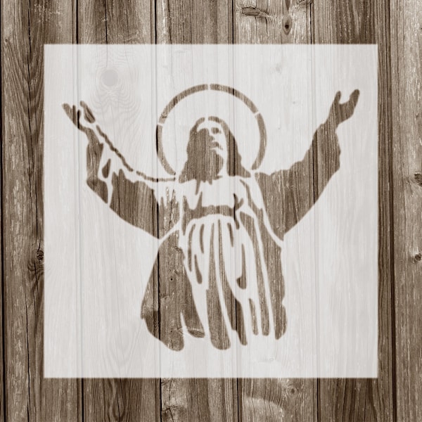 Plantilla de Jesús, plantilla reutilizable para pintar, 2001