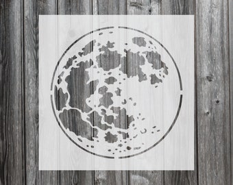 Moon Stencil, Reusable Mylar Craft Stencil For Painting, 642