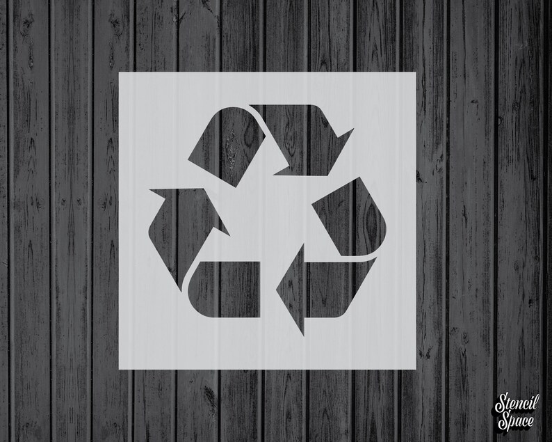 Recycle With Text Stencil Large And Small Sizes Avail vrogue.co