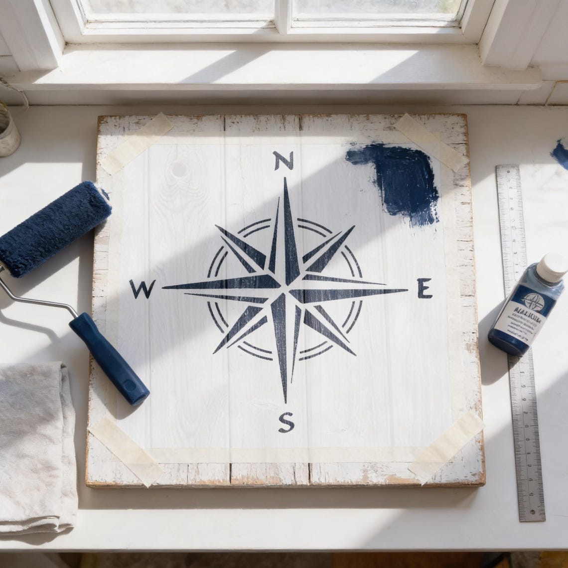 Compass Stencil: Reusable Mylar Craft and Painting Template 149 - Etsy