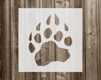 Bear Paw Stencil, Reusable Stencil For Painting, 116