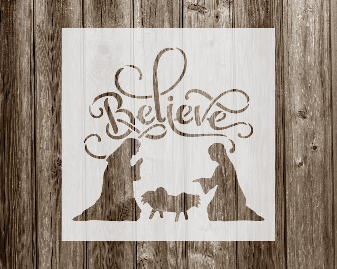 Nativity Stencil, Reusable Stencil for Painting, 916 Etsy