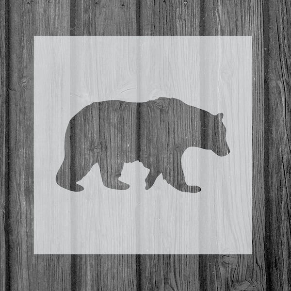 Bear Stencil Etsy