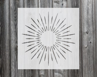 Sun Burst Stencil, Reusable Stencil For Painting, 638