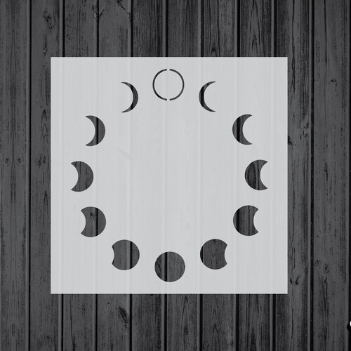 Moon Phase Stencilmylar Stencilassorted Sizescraftstencils Etsy