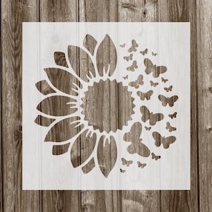 Sunflower Stencil, Reusable Stencil For Painting, 959